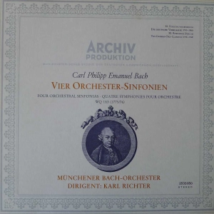 Carl Philipp Emanuel Bach Vier Orchester Sinfonien LP