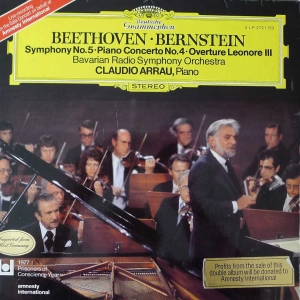Beethoven Symphony No 5, Piano Concerto No $ Bernstein, Arrau 2 LP