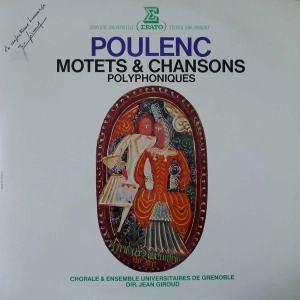 Francis Poulenc, Jean Giroud, Chorale Et Ensemble Universitaires De Grenoble, Motets & Chansons Polyphoniques ,  2 LP France 