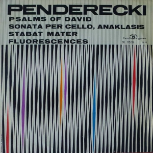 Krzysztof Penderecki - Psalms Of David / Sonata Per Cello / Anaklasis / Stabat Mater / Fluorescences LP 1965 PL mono