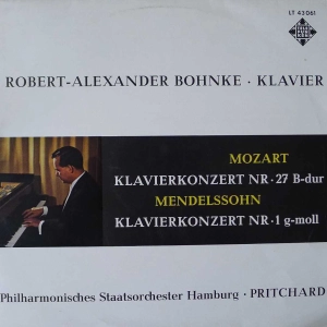 Robert Alexander Bohnke, John Pritchard, Klavierkonzert Nr. 27 B-dur / Klavierkonzert Nr. 1 G-moll, LP Germany 