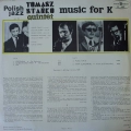 Tomasz Stańko Quintet -  Music For K  , LP 1975  PL , Polish Jazz  vol 22,