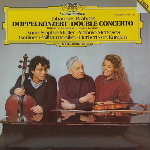 Johannes Brahms,  Doppelkonzert - Anne Sophie Mutter, Antonio Meneses, Herbert von Karajan    , Deutsche Grammophon, LP      