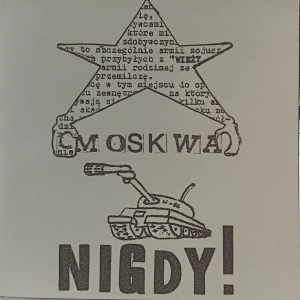  Moskwa ‎– Nigdy! LP white 2014 poster + 2x booklet