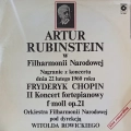Artur Rubinstein w Filharmonii Narodowej , Fryderyk Chopin II Koncert Fortepianowy, LP 1985