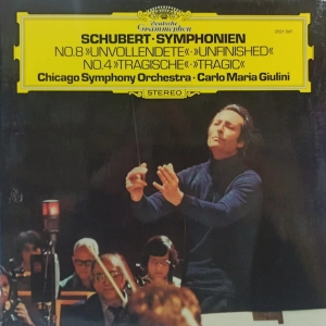 Schubert - Symphonien no 8 i no 4 , Carlo Maria Giulini , LP Germany