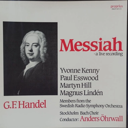 Handel - Messiah - A Live Recording, 3 LP BOX 1982 Sweden PROPRIUS Audiophile 