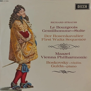 Strauss  - Le Bourgeois Gentilhomme-Suite/Der Rosenkavalier-First Waltz Sequence, Maazel, Gulda, Boskovsky, Brabec, LP 1967 UK Decca mono 