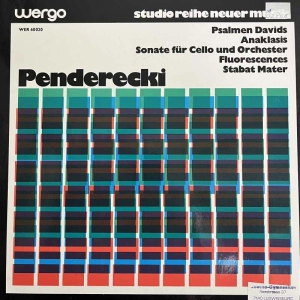  Krzysztof Penderecki - Psalmen Davids / Anaklasis / Sonate Für Cello Und Orchester / Fluorescences / Stabat Mater,  Studio Reihe Neuer Musik, LP 1965 Germany 