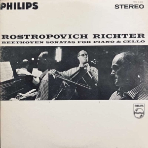 Beethoven - Sonatas For Piano & Cello, Mstislav Rostropovich, Sviatoslav Richter, 2 LP 1964 US
