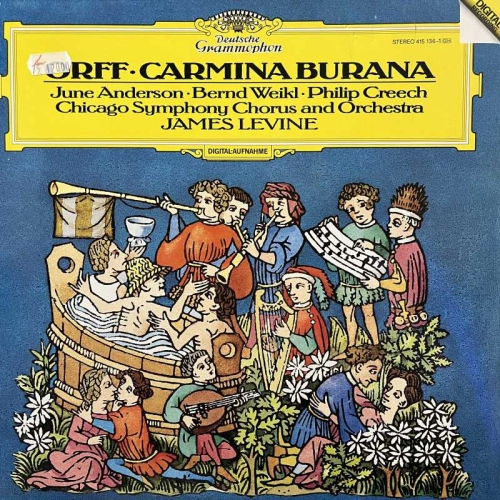 Orff Carmina Burana James Levine LP 1984 Germany Deutsche Grammophon 