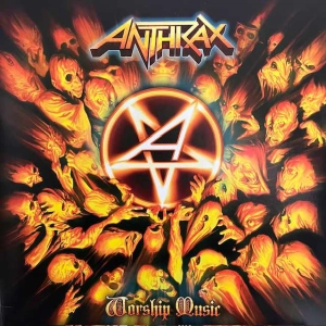 Anthrax Worship Music 2LP 2011 Germany Nuclear Blast Orange Vinyl POSTER