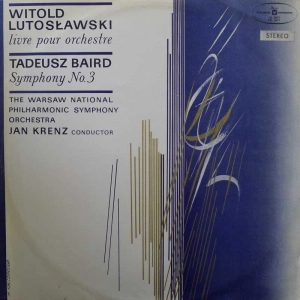 Witold Lutoslawski Livre Pour Orchestre / Tadeusz Baird Symphony No.3 Jan Krenz LP PL Polskie Nagrania Muza