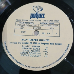 Billy Harper Quintet, LP Poljazz 1981