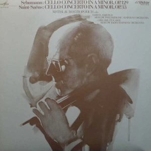 Robert Schumann / Camille Saint-Saëns - Cello Concerto, Mstislav Rostropovich LP 1979 Japan, Victor , płyta winylowa