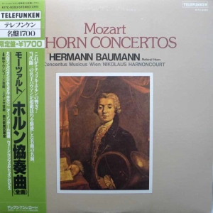 Mozart - Horn Concertos, Herman Baumann, Nikolaus Harnoncourt LP 1981 Japan, Telefunken, płyta winylowa