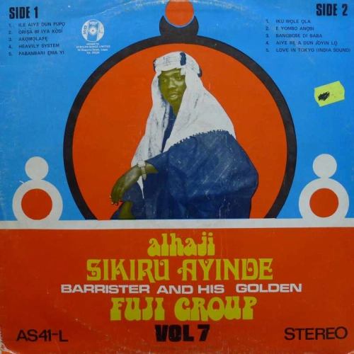 Alhaji Sikiru Ayinde Barrister And His Golden Fuji Group, LP 1975 Nigeria, African Songs LTD, płyta winylowa