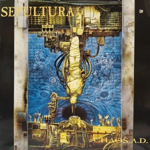Sepultura Chaos A.D. LP EU 1993 insert metal