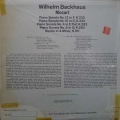 Mozart - Sonatas, Rondo, Wilhelm Backhaus, LP 1968 US, London Records
