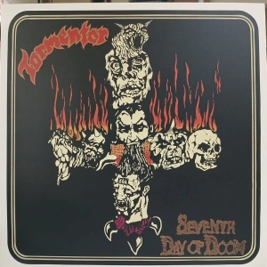 Tormentor, Seventh Day Of Doom LP 2019 red, Hungary, Saturnus, poster, metal, płyta winylowa 