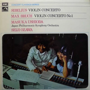 Sibelius, Bruch, Violin Concerto, Masuka Ushioda, Seji Ozawa, LP 1972 UK, EMI/His Masters Voice, płyta winylowa