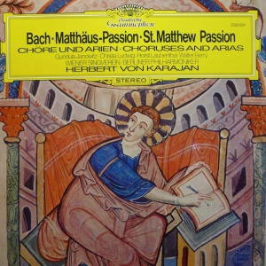 Johann Sebastian Bach, Chöre Und Arien Aus Der Matthäus-Passion, Herbert von Karajan LP 1973 Germany, Deutsche Grammophon, płyta winylowa