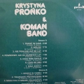 Krystyna Prońko , Deszcz w Cisnej, LP 1978  PL, Pronit, płyta winylowa
