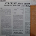 Thelonious Monk and Gerry Mulligan, Mulligan Meets Monk, LP 1975 Japan, Riverside Records, plyta winylowa