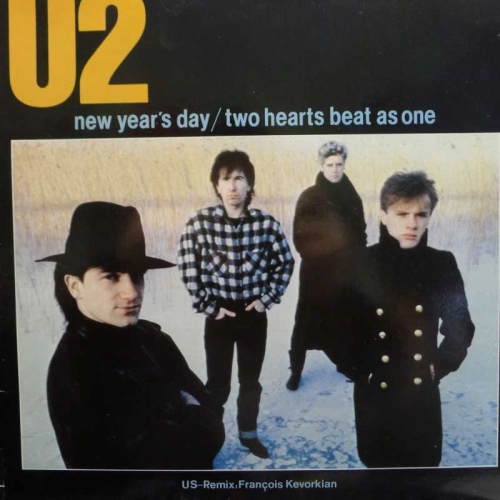 U2,  New Year's Day / Two Hearts Beat As One, 12" 45rpm 1983 France, Island Records, płyta winylowa