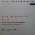Karlheinz Stockhausen, Zyklus Für Einen Schlagzeuger, Von Zwei Schlagzeugern In Zwei Verschiedenen Fassungen Gespielt / Klavierstück X, LP Germany, Wergo, płyta winylowa