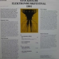 Alejandro Viñao, Åke Parmerud, Pär Lindgren, Pär Lindgren, Stockholms Elektronmusikfestival 1981, LP 1982 Sweden,  Fylkingen Records, płyta winylowa
