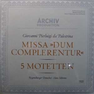 Giovanni Pierluigi da Palestrina, Missa "Dum Complerentur", LP  Germany, Archive Productions, płyta winylowa
