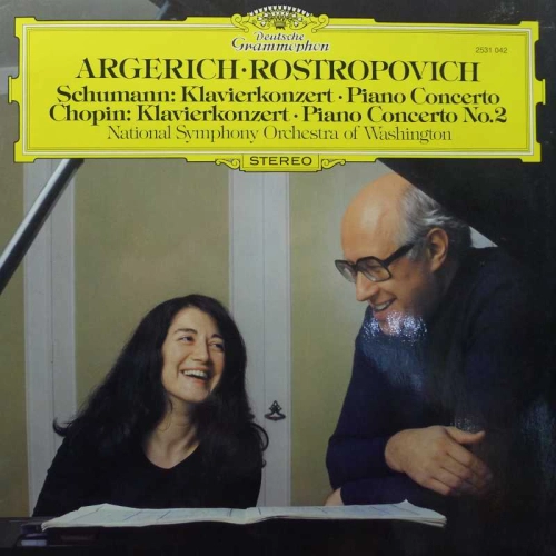 Schumann, Chopin, Piano Concertos, Martha Argerich, Mstislav Rostropovich, LP 1978 Germany, Deutsche Grammophon, płyta winylowa