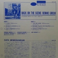 Bennie Green, Back on the scene, LP 1984 PROMO Japan, Blue Note, płyta winylowa