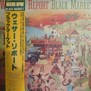 Weather Report, Black Market LP Japan, obi, insert, płyta winylowa jazz