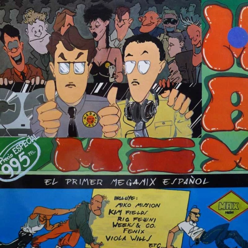 Mike Platinas & Javier Ussia, Max Mix (El Primer Megamix Español), LP 1985 Spain, Max Music,italo disco, płyta winylowa  