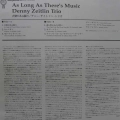 Denny Zeitlin Trio with Buster Williams, Al Foster, As Long As There's Music, LP 1998 Japan, Venus Records, płyta winylowa, audiophile