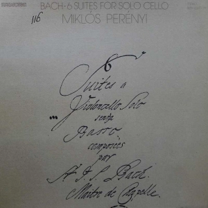 Bach, 6 Suites for Solo Cello, Miklos Perenyi, 3LP BOX 1982 Hungary, Hungaroton, płyta winylowa 