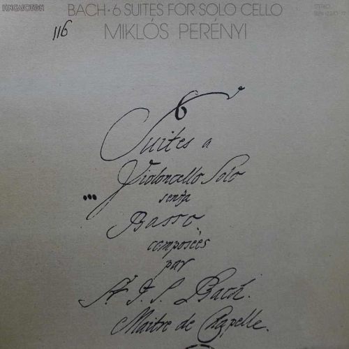 Bach, 6 Suites for Solo Cello, Miklos Perenyi, 3LP BOX 1982 Hungary, Hungaroton, płyta winylowa 