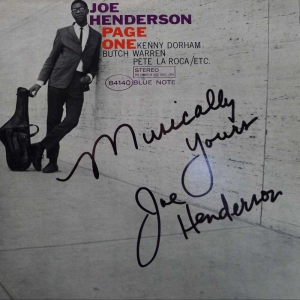 Joe Henderson, Page One, LP 1975 US, Blue Note, autograf, płyta winylowa (1)