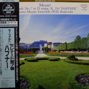 Mozart, Serenade No. 7 D-Major, KV. 250 "Haffner", Willi Boskovsky LP 1990 Japan, London Records, The Super Analogue Disc, płyta winylowa       