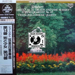 Schubert, String Quartet No. 14 “Death And The Maiden” / String Quartet No. 10, Vienna Philharmonic Quartet, LP 1989 Japan, London Records, The Super Analogue Disc, płyta winylowa   