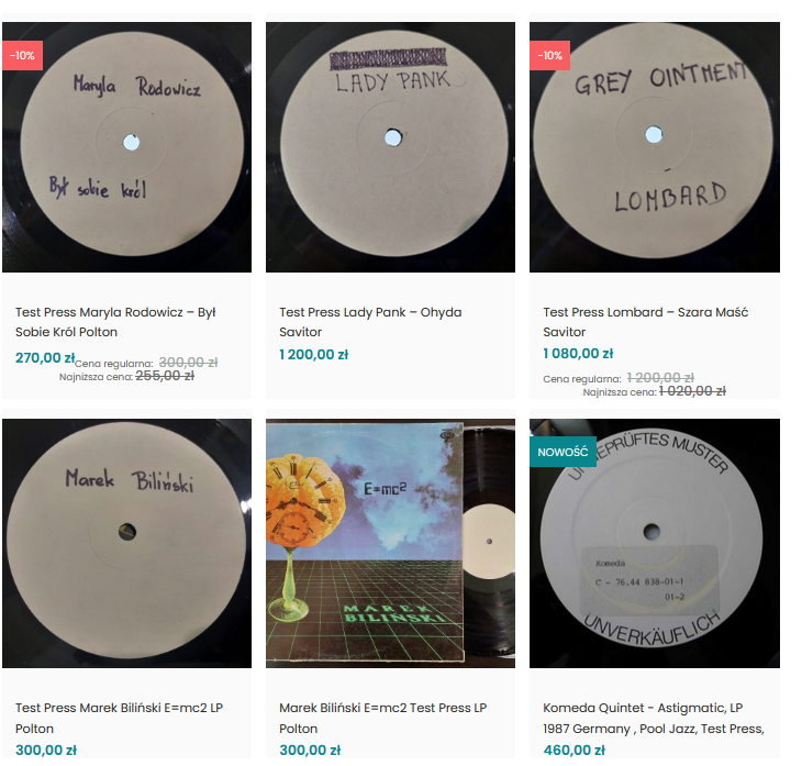 Test pressy w Vinyl Tamka