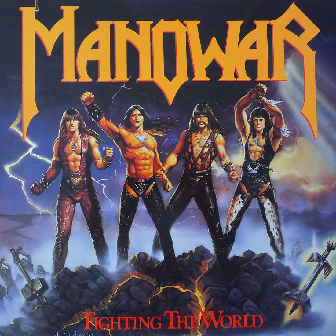 Manowar  - Fighting The World, LP 1987 US
