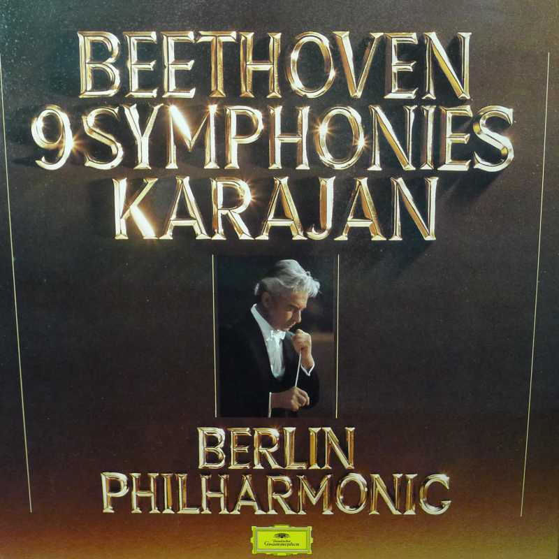 Ludwig van Beethoven -  9 Symphonien BOX Herbert von Karajan 8LP 1977 UK, Deutsche Grammophon, płyta winylowa