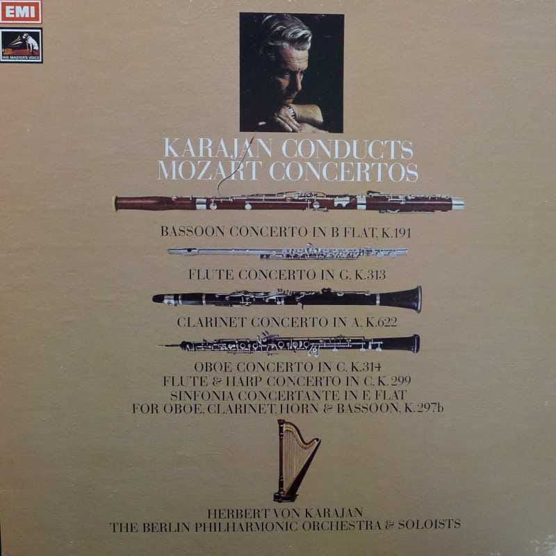 Karajan Conducts Mozart Concertos, 3LP 1972 UK, His Masters Voice ,  płyta winylowa 