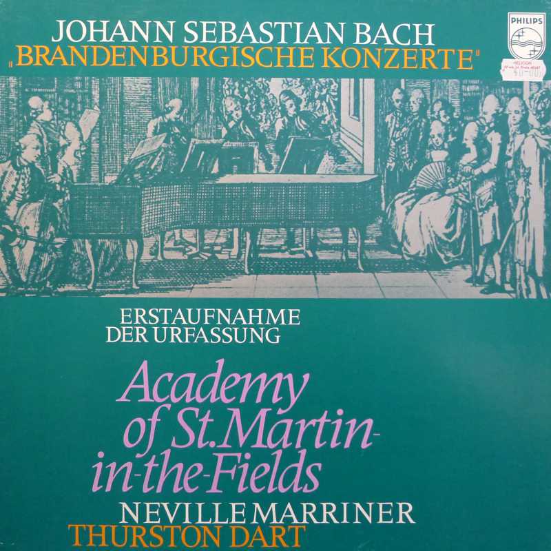 Johann Sebastian Bach - Brandenburg Concertos (First Version - First Recording),  Sir Neville Marriner,  The Academy Of St. Martin-in-the-Fields,  2LP 1971 Germany , Philips, płyta winylowa