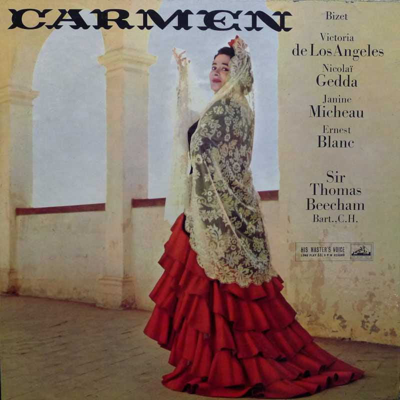 Georges Bizet - Carmen,  Victoria de Los Angeles, Janine Micheau, Ernest Blanc, Sir Thomas Beecham, 3LP 1960 UK,   His Masters Voice ,  płyta winylowa  , rare