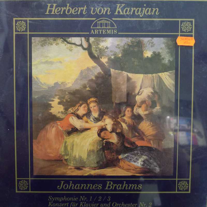 Johannes Brahms - Symphonie Nr. 1/2/3 Konzert Für Klavier Und Orchester Nr. 2,  LP 1987 BOX Italy, Artemis, płyta winylowa