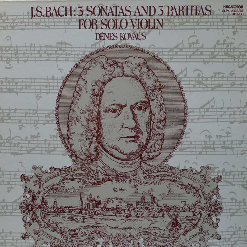 Johann Sebastian Bach - 3 Sonatas And 3 Partitas For Solo Violin, Dénes Kovács, 3LP BOX  1981 Hungary, płyta winylowa